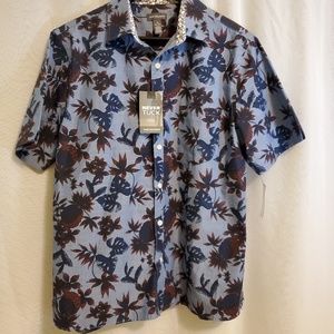 Van Heusen Mens Floral Print Never Tuck Shirt